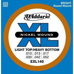 Light Top/Heavy Bottom DAddario D'Addario EXL140 XL Electric Guitar Strings 10-52 19954141356 