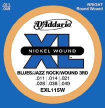 D'ADDARIO EXL115W ELECTRIC GUITAR SET